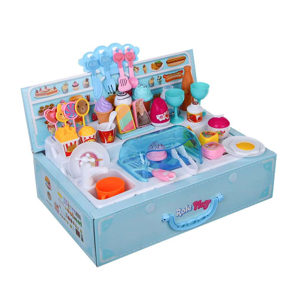 ИГРОЛЕНД Игровой набор Кухня в чемодане, PP, ABS, 39х26х10,5 см, арт.№ 294-219