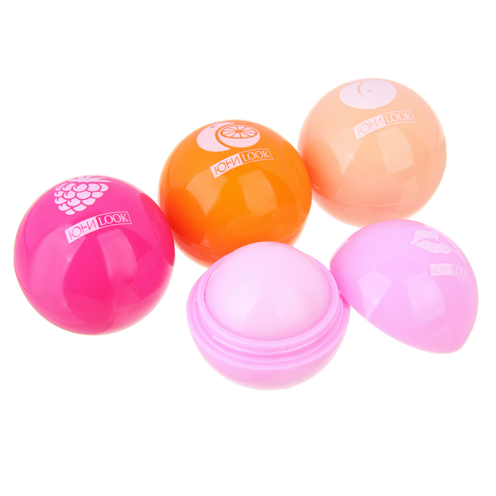 ЮНИLOOK Бальзам для губ 8г, жвачка, персик, малина, апельсин, арт.№ 330-422