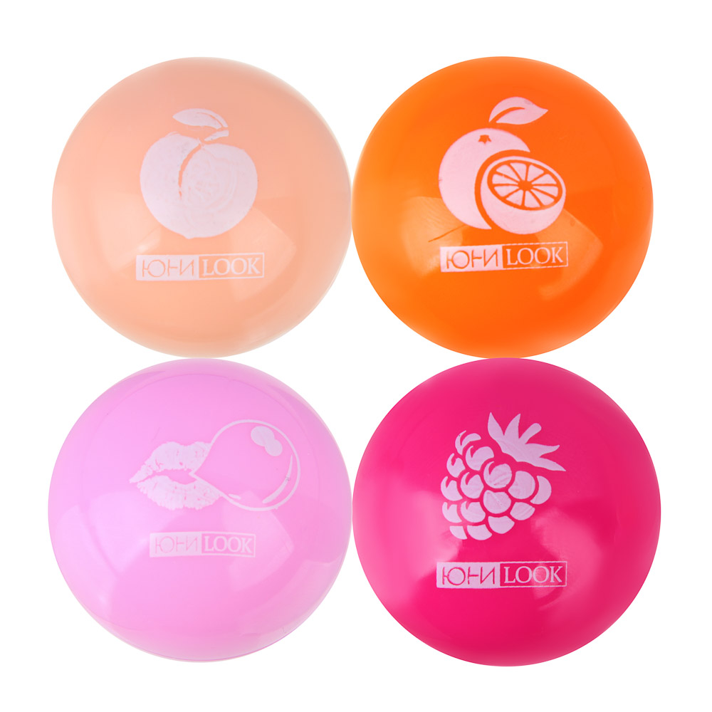 ЮНИLOOK Бальзам для губ 8г, жвачка, персик, малина, апельсин, арт.№ 330-422
