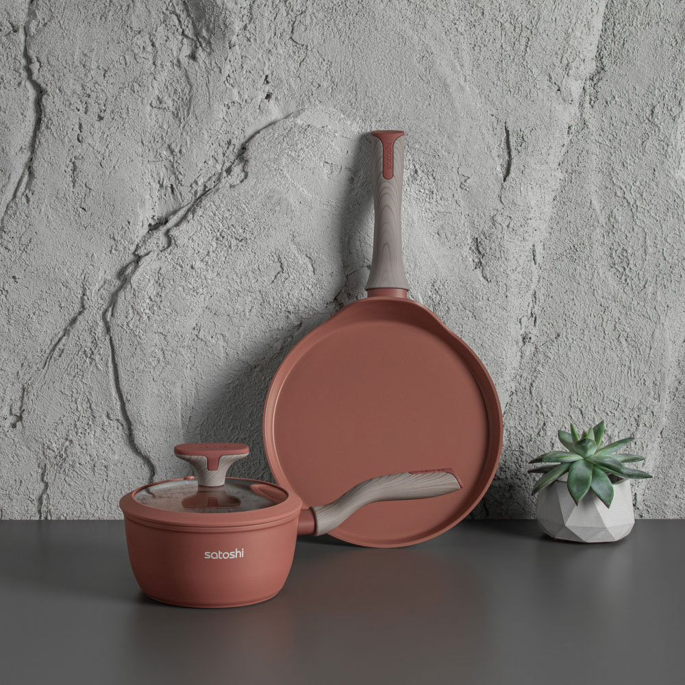 SATOSHI Комбелло Ковш 1,3л, d16см, с крышкой, антипригарное покрытие, индукция, арт.№ 846-013
