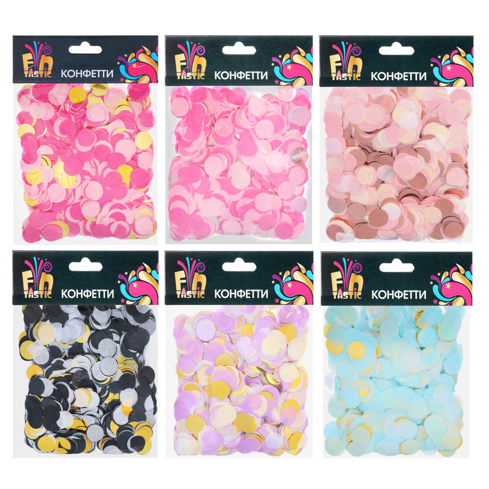 Конфетти тм Fntastic, 30 г, фольга, 6 видов, арт.№ 585-026