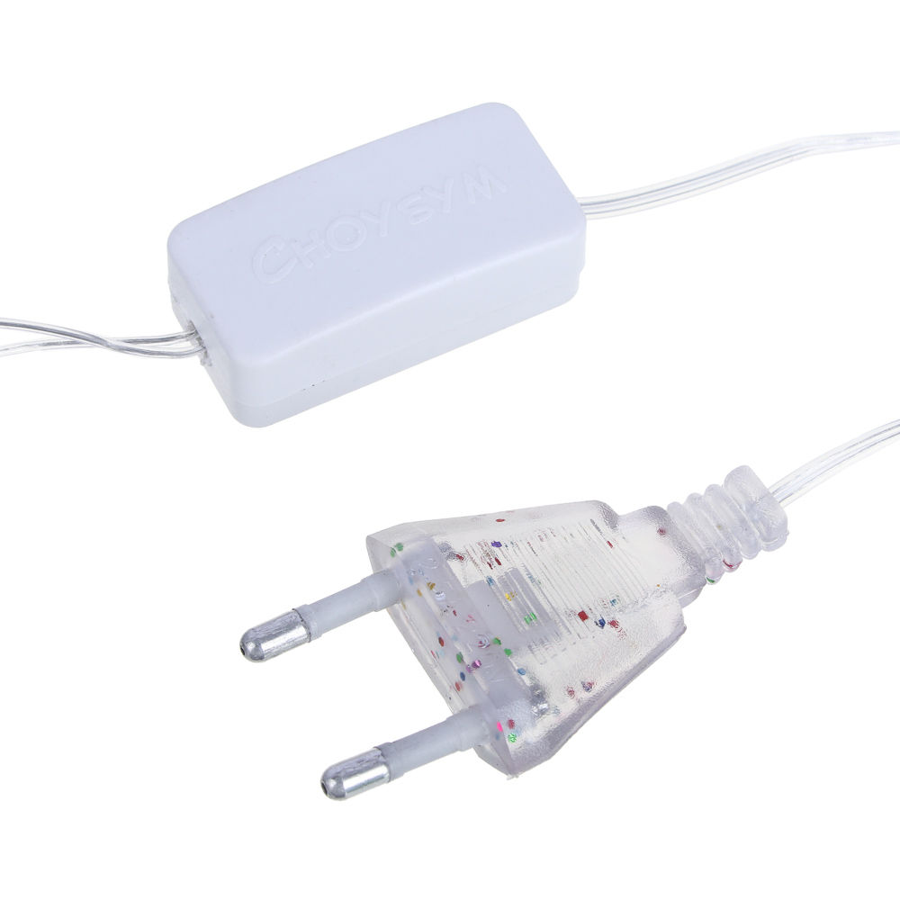 Гирлянда с насадками "Рамбутан" 3 м СНОУ БУМ, 15 LED ламп, свечение RG/RB, ПВХ прозрачный, авторежим, коннектор, 220В, арт.№ 381-136