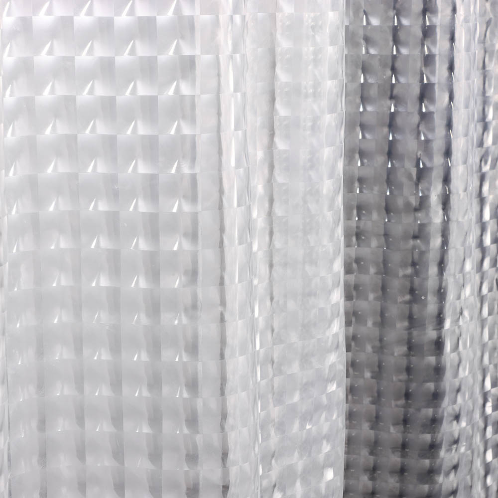 Штора для ванной 3D геометрия 180х180см (12 колец), ПЕВА, ромбики, арт.№ 461-676