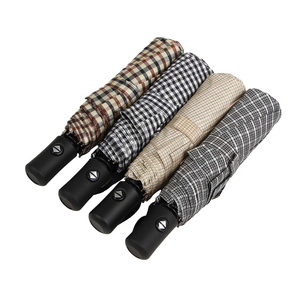 Зонт универсальный, автомат, металл, пластик, эпонж, d96см, 8 спиц, 3 цвета, арт.№ 302-329