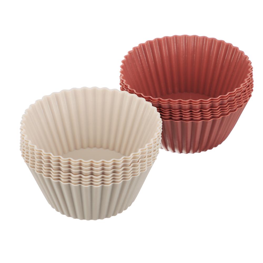 VETTA Набор форм силиконовых 16шт, 6,5x3,3см, "Кекс", 3 цвета, арт.№ 891-025