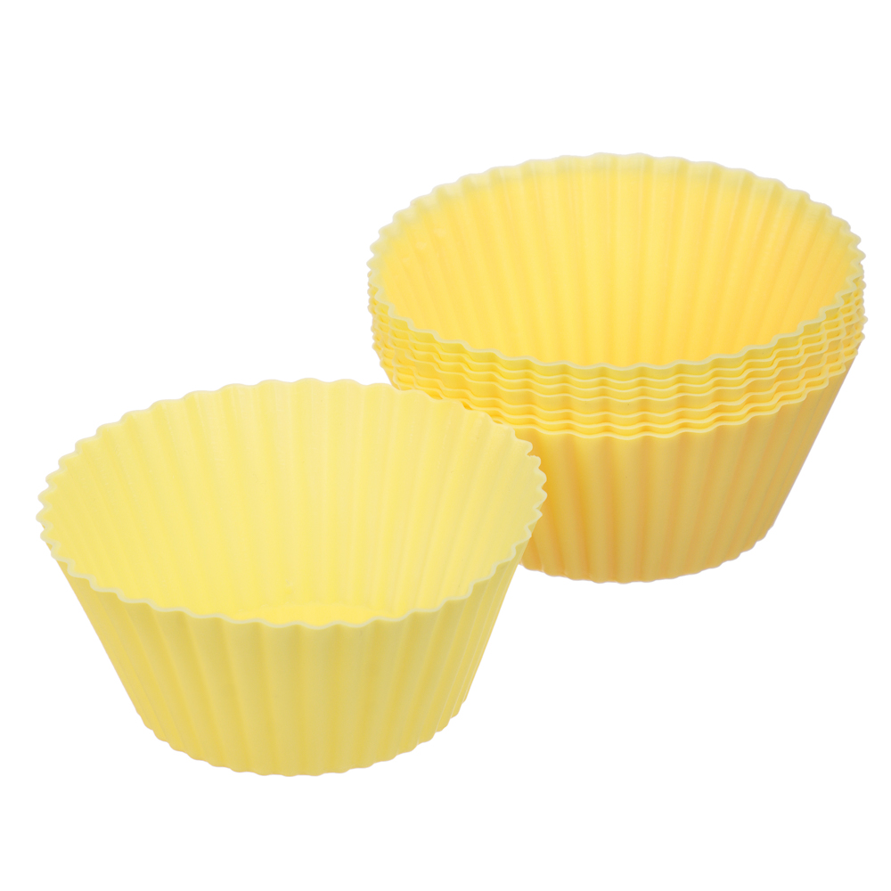 VETTA Набор форм силиконовых 16шт, 6,5x3,3см, "Кекс", 3 цвета, арт.№ 891-025