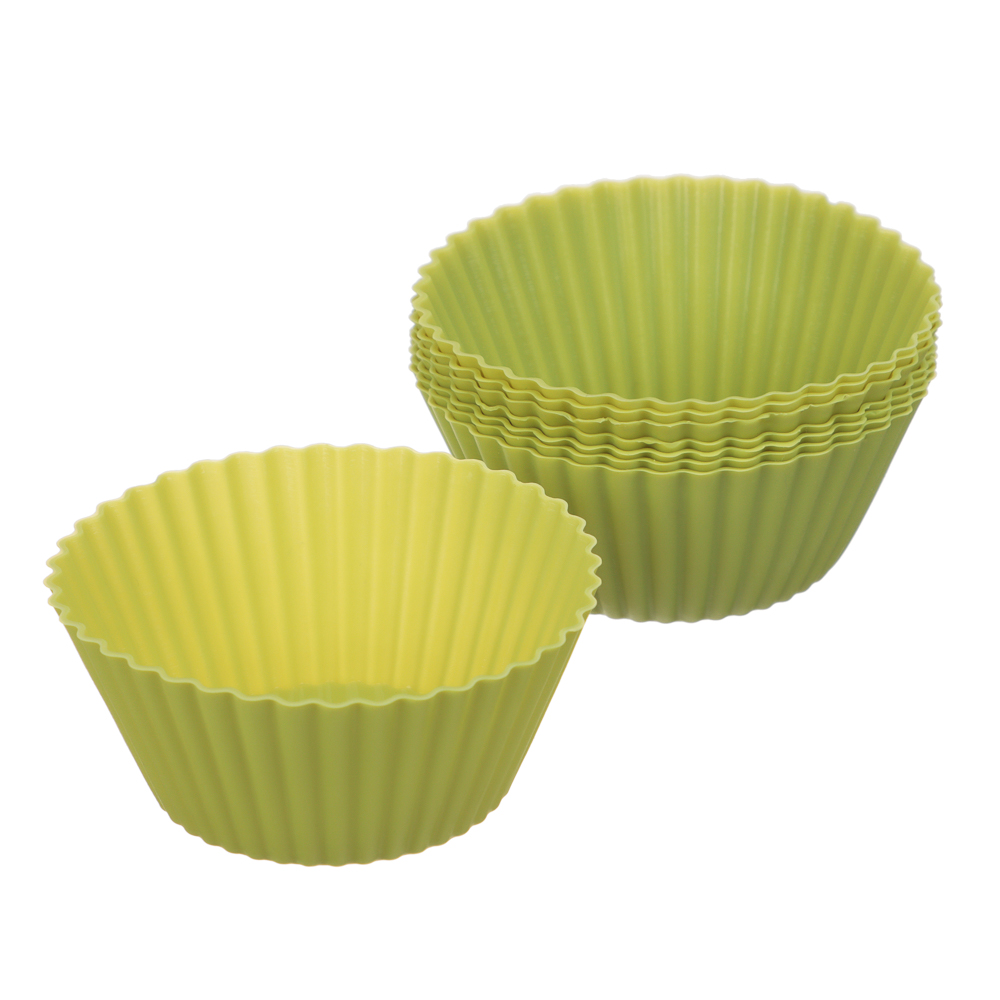 VETTA Набор форм силиконовых 16шт, 6,5x3,3см, "Кекс", 3 цвета, арт.№ 891-025