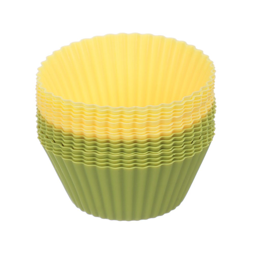 VETTA Набор форм силиконовых 16шт, 6,5x3,3см, "Кекс", 3 цвета, арт.№ 891-025