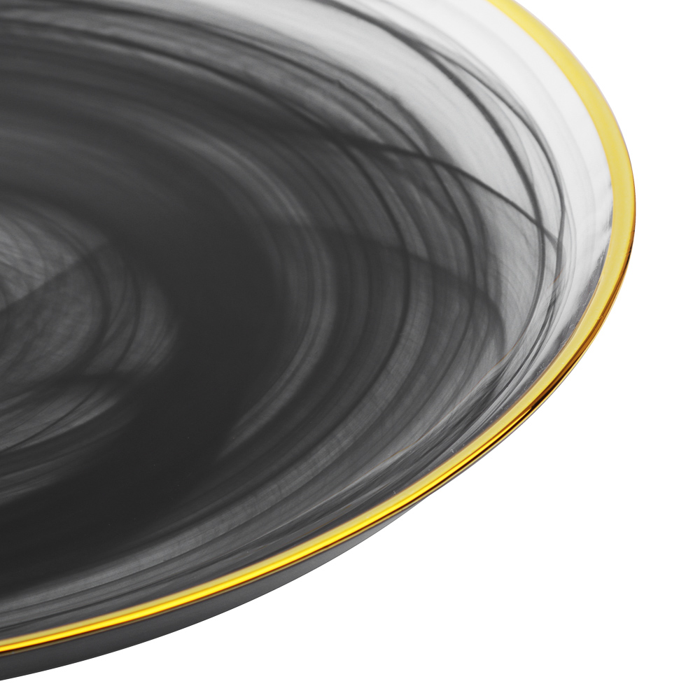 BY COLLECTION Black Line Тарелка подстановочная, 25,5х2см, стекло, арт.№ 820-848