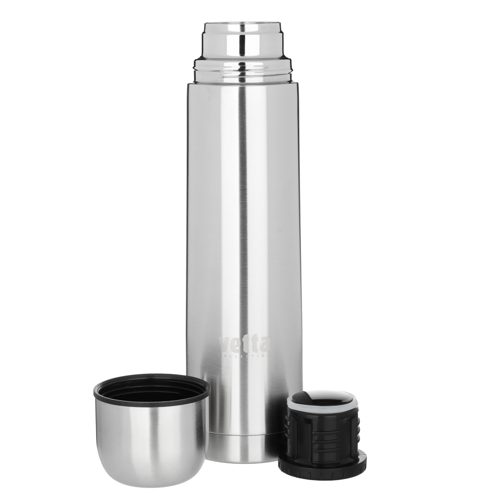 VETTA Термос 1,00л "Буллет" для напитков, серебристый, нержавеющая сталь, арт.№ 841-787