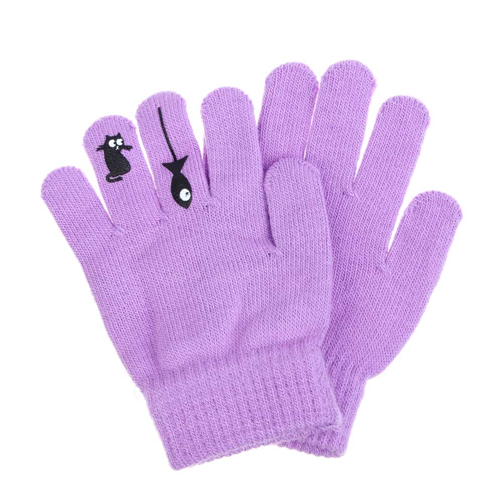 GALANTE Перчатки детские с термоаппликацией, р. 14, 2 дизайна, 5 цветов, СЗПВ24-22, арт.№ 363-381