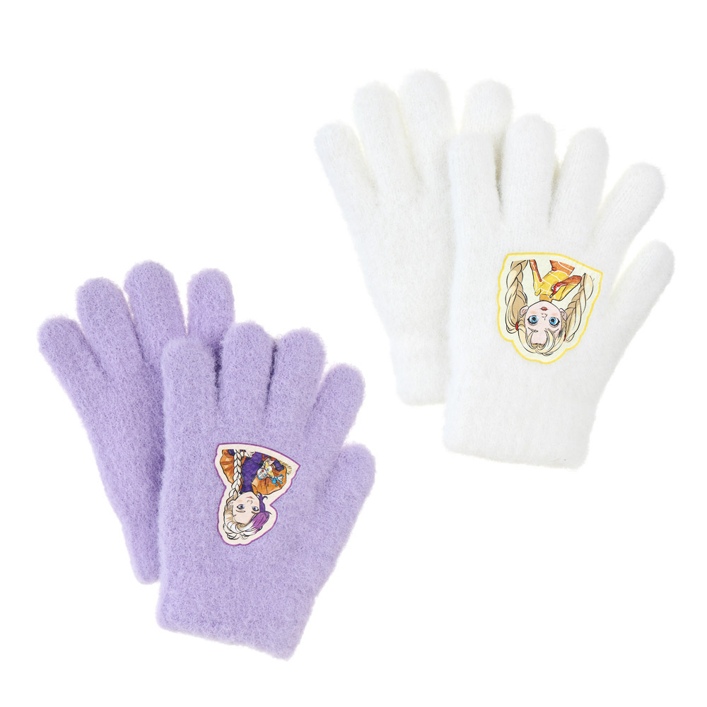 BY Русские Супергерои Перчатки детские двухслойные с термоаппликацией, р.14, 2 дизайна, СЗПВ24-24, арт.№ 363-383