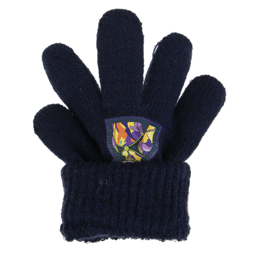 BY Русские Супергерои Перчатки детские двухслойные с термоаппликацией, р.14, 2 дизайна, СЗПВ24-25, арт.№ 363-384