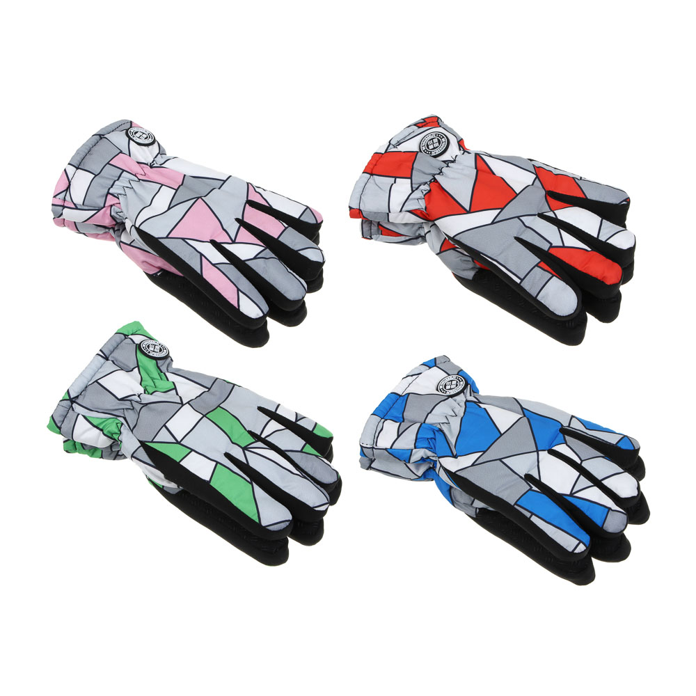 BY Русские Супергерои Перчатки подростковые утепленные с эмблемой, р.16, 4 цвета, СЗПВ24-26, арт.№ 363-385