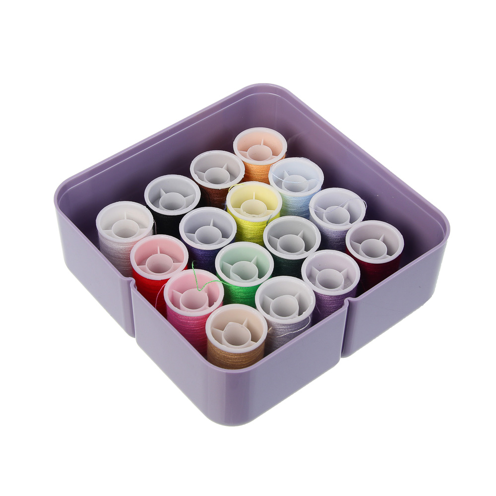 Набор швейных принадлежностей, 21 предмет, АБС, 11,7х5,6см, 4 цвета, арт.№ 308-408