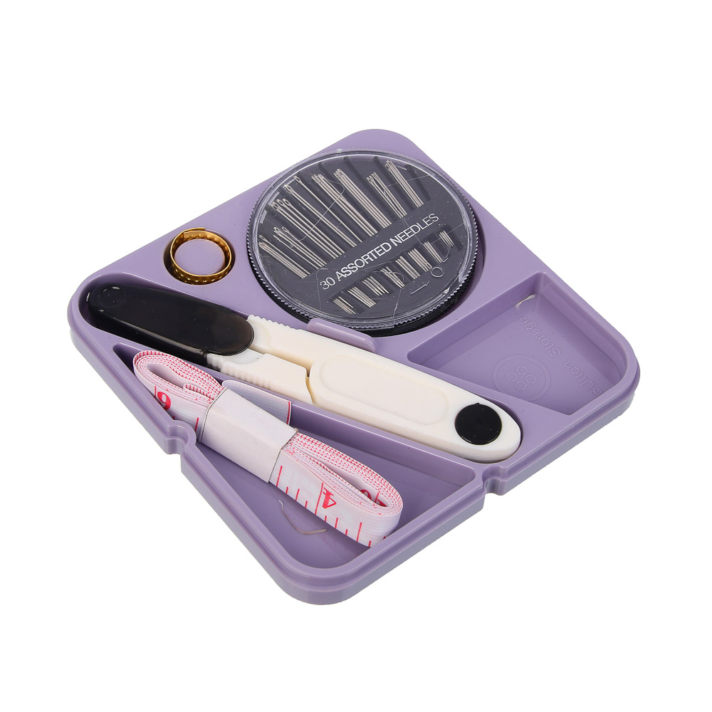 Набор швейных принадлежностей, 21 предмет, АБС, 11,7х5,6см, 4 цвета, арт.№ 308-408