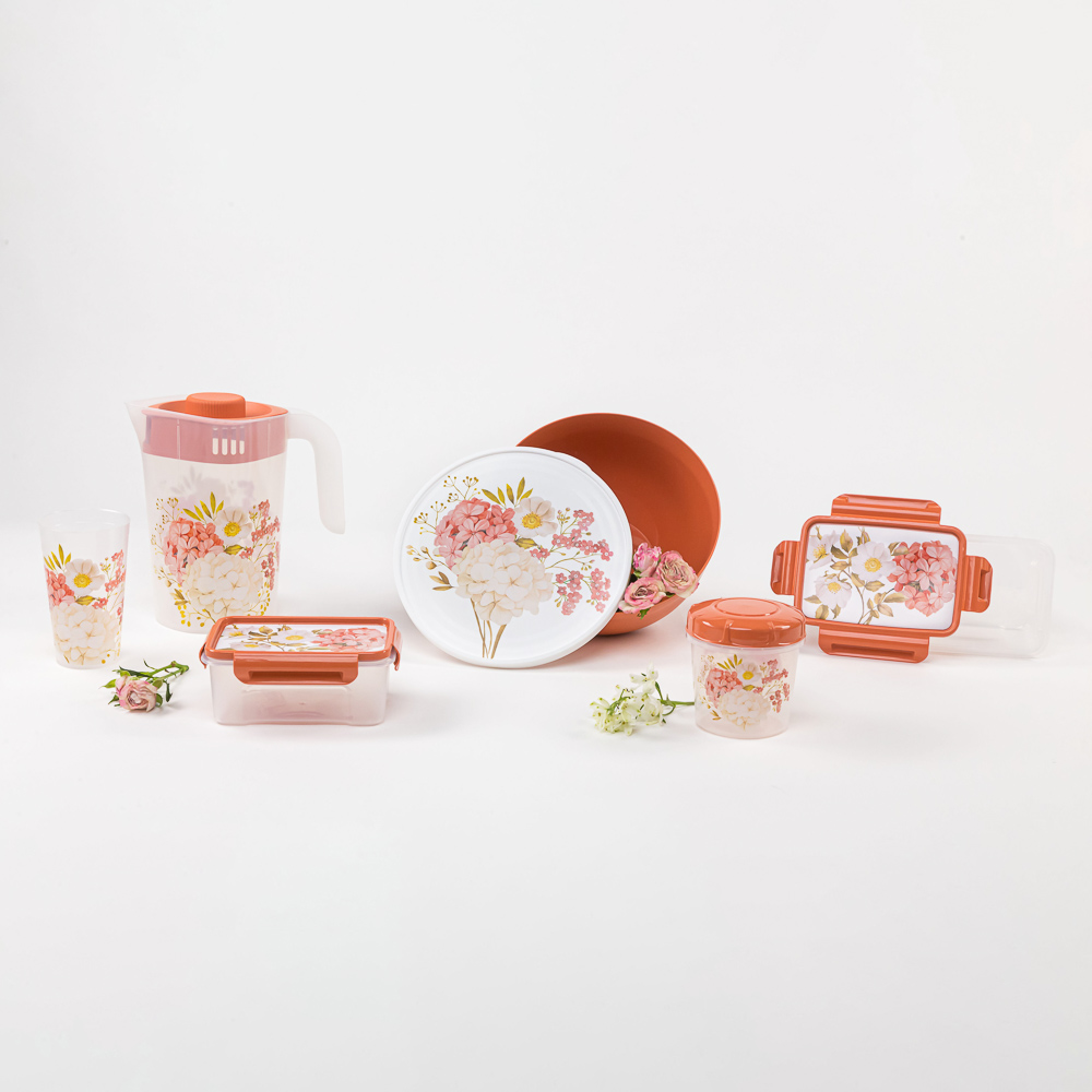 Миска с крышкой 3л Цветы, пластик, арт.№ 861-431