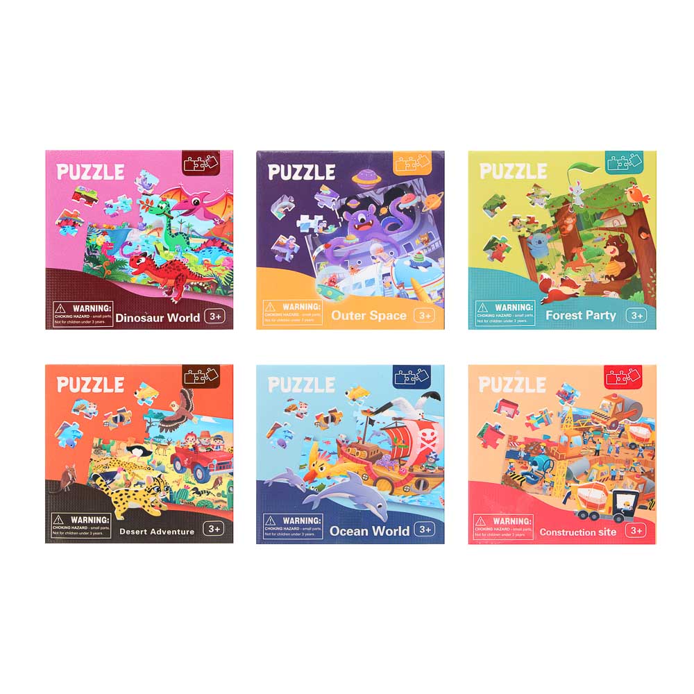 Пазл для малышей, картон, 64 элемента, 12х12х3,5см, арт.№ 262-548