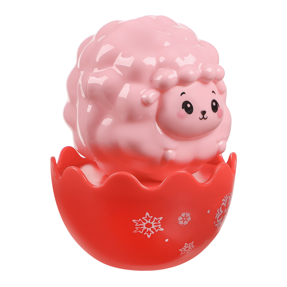 Развивающая игрушка Неваляшка "Животные", ИГРОЛЕНД, ABS, арт.№ 889-092