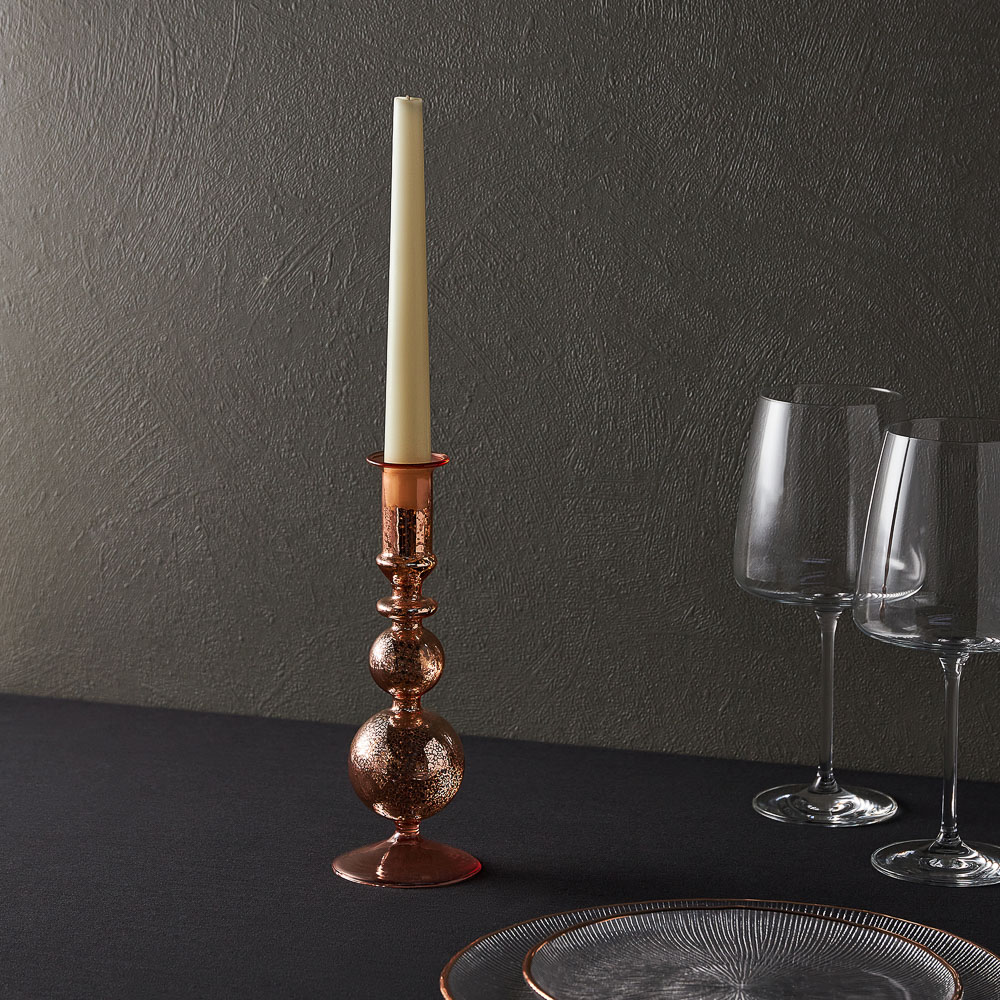 BY COLLECTION White Line Подсвечник, 7х21см, стекло, арт.№ 820-866