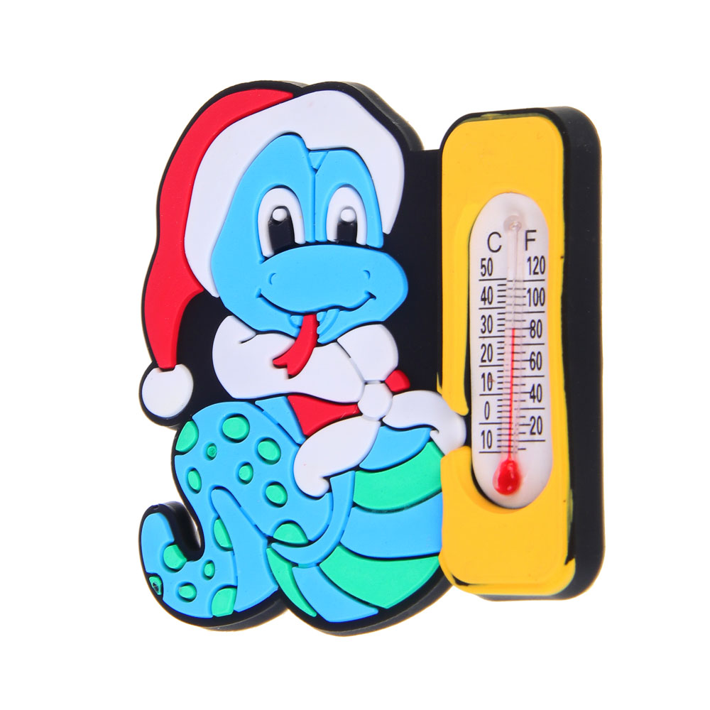 СНОУ БУМ Магнит Символ Года, с термометром, ПВХ, 6х0,5х5 см, 6 дизайнов, арт.№ 705-010