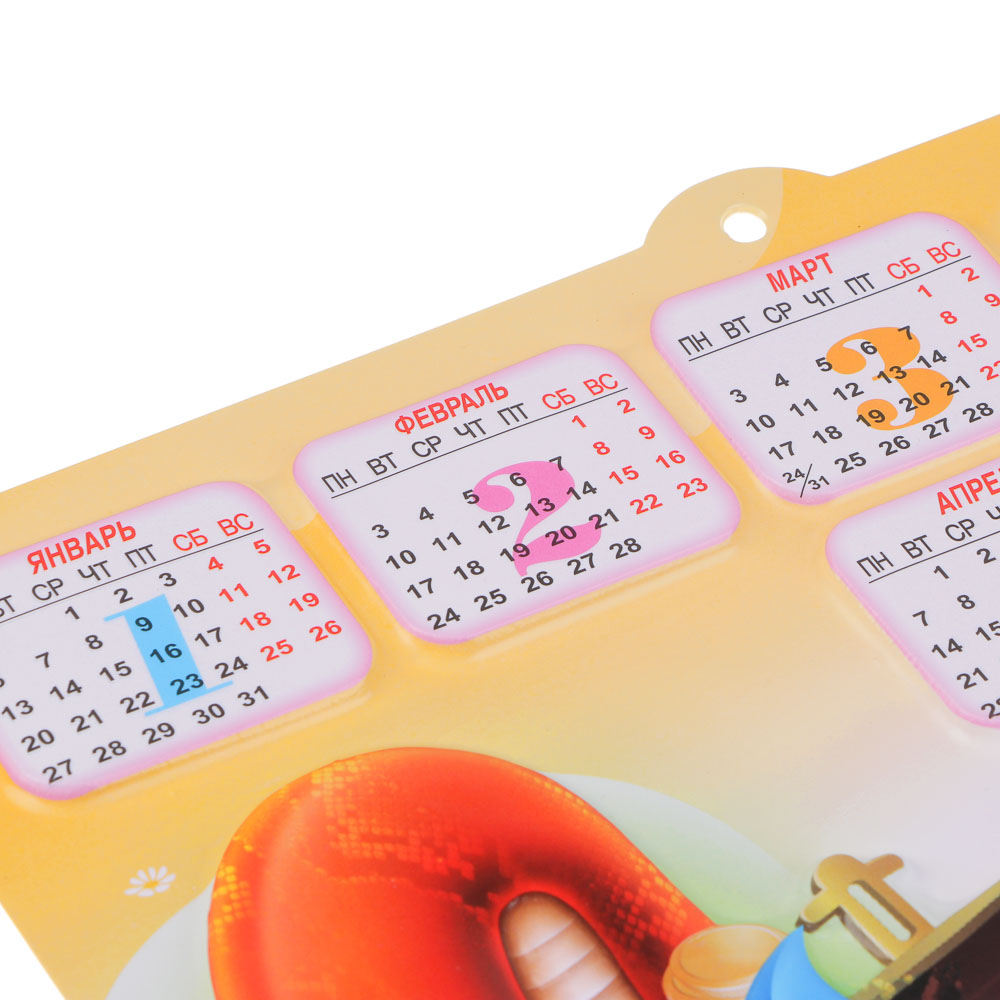 СНОУ БУМ Календарь с тиснением, 33х47 см, ПВХ, микс дизайнов, арт.№ 584-099