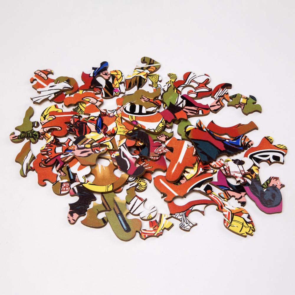 BY Пазл деревянный-игры в дорогу "Супер герои", 18x12x3,4 см, фанера, картон, арт.№ 898-024