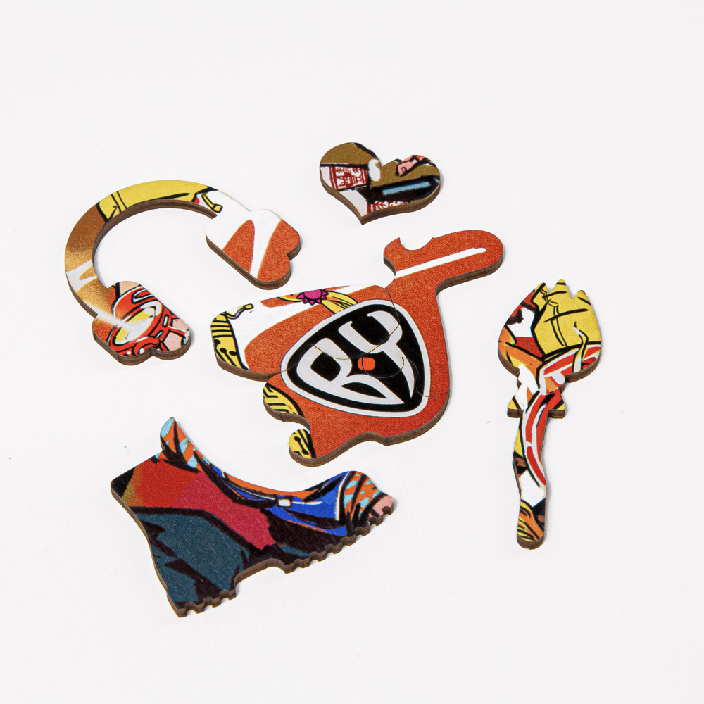 BY Пазл деревянный-игры в дорогу "Супер герои", 18x12x3,4 см, фанера, картон, арт.№ 898-024