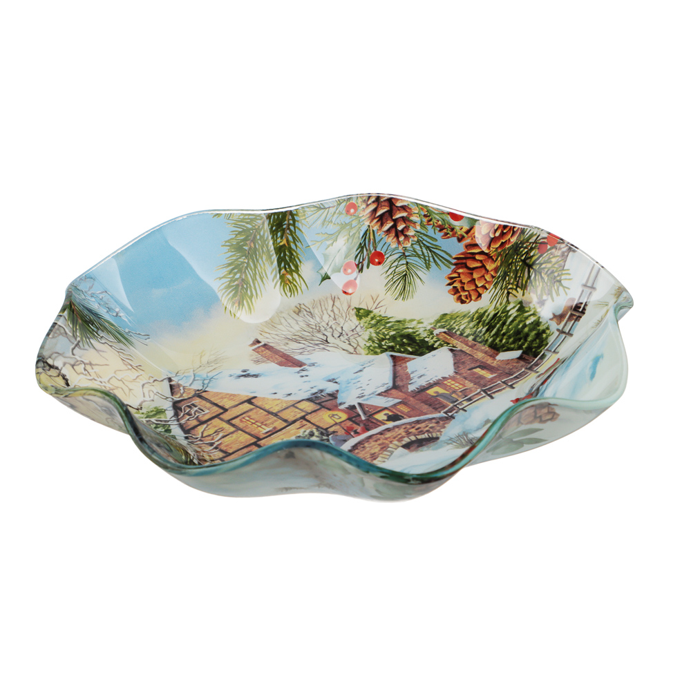 Зимние забавы Салатник круглый, 19х3,5см, стекло, арт.№ 820-898