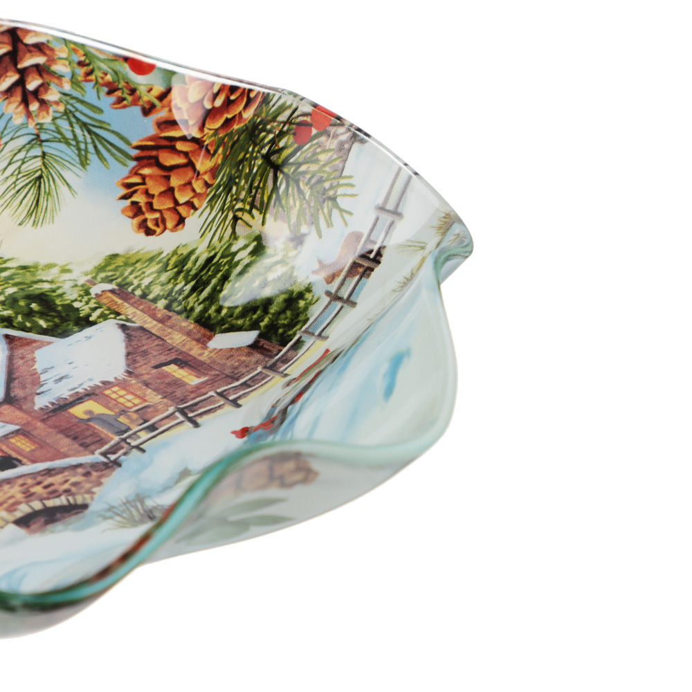 Зимние забавы Салатник круглый, 19х3,5см, стекло, арт.№ 820-898