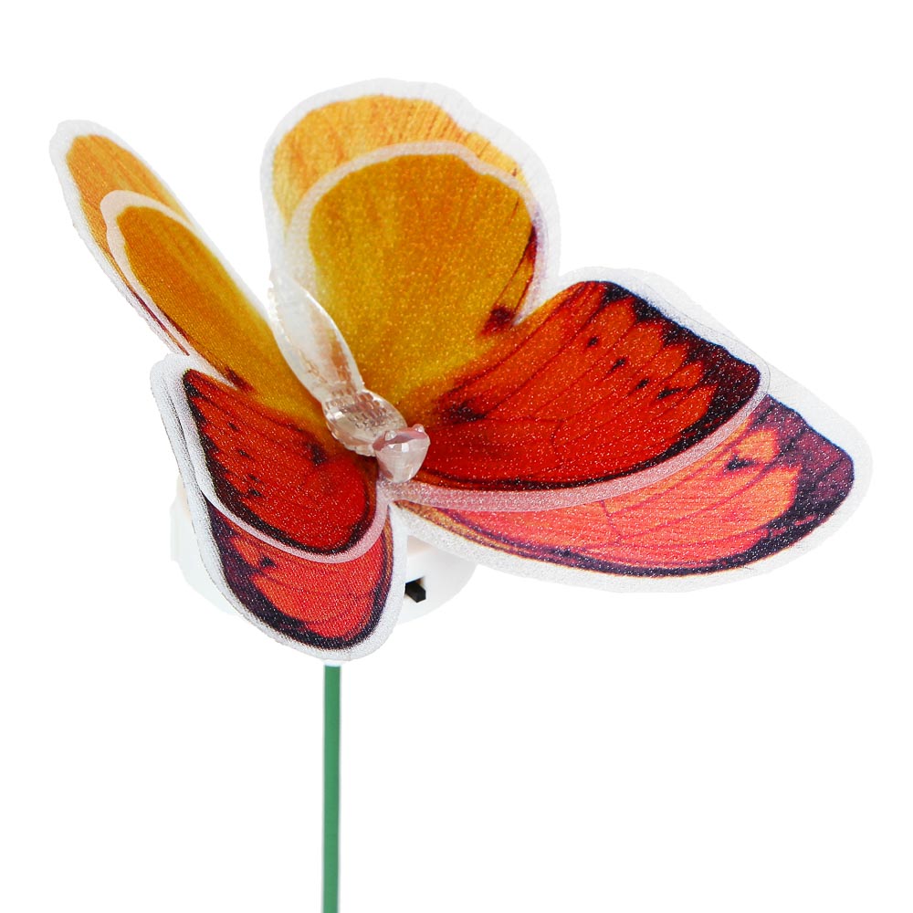 INBLOOM Фигурка на стержне 54см "Бабочка четыре крыла", ПВХ, LR44x3, 6 цветов, арт.№ 171-023