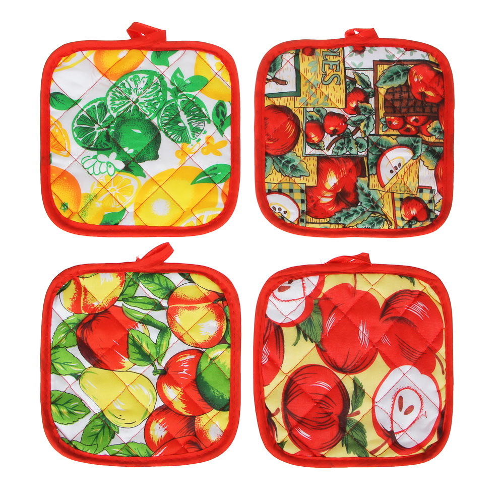 Прихватка, 100% полиэстер, 16,5х17см, 4 дизайна, арт.№ 493-093