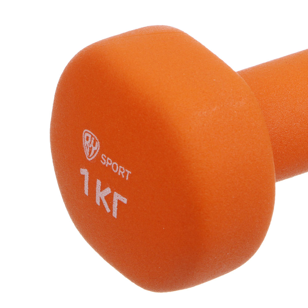 Гантель с неопреновым покрытием 1кг (+-100гр) тм BY SPORT, металл, неопреновое покрытие, арт.№ 089-032