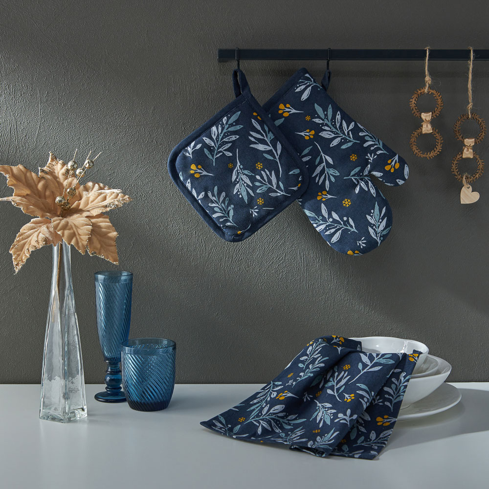 PROVANCE Ноэль Прихватка-варежка, 100% хлопок, 18х29см, синий, арт.№ 492-152