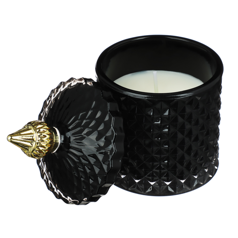 NEW GALAXY Свеча ароматизированная Blaсk&White 160гр. wood sage, white flower, bluebell, pear, арт.№ 778-166