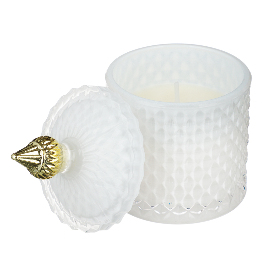 NEW GALAXY Свеча ароматизированная Blaсk&White 160гр. wood sage, white flower, bluebell, pear, арт.№ 778-166