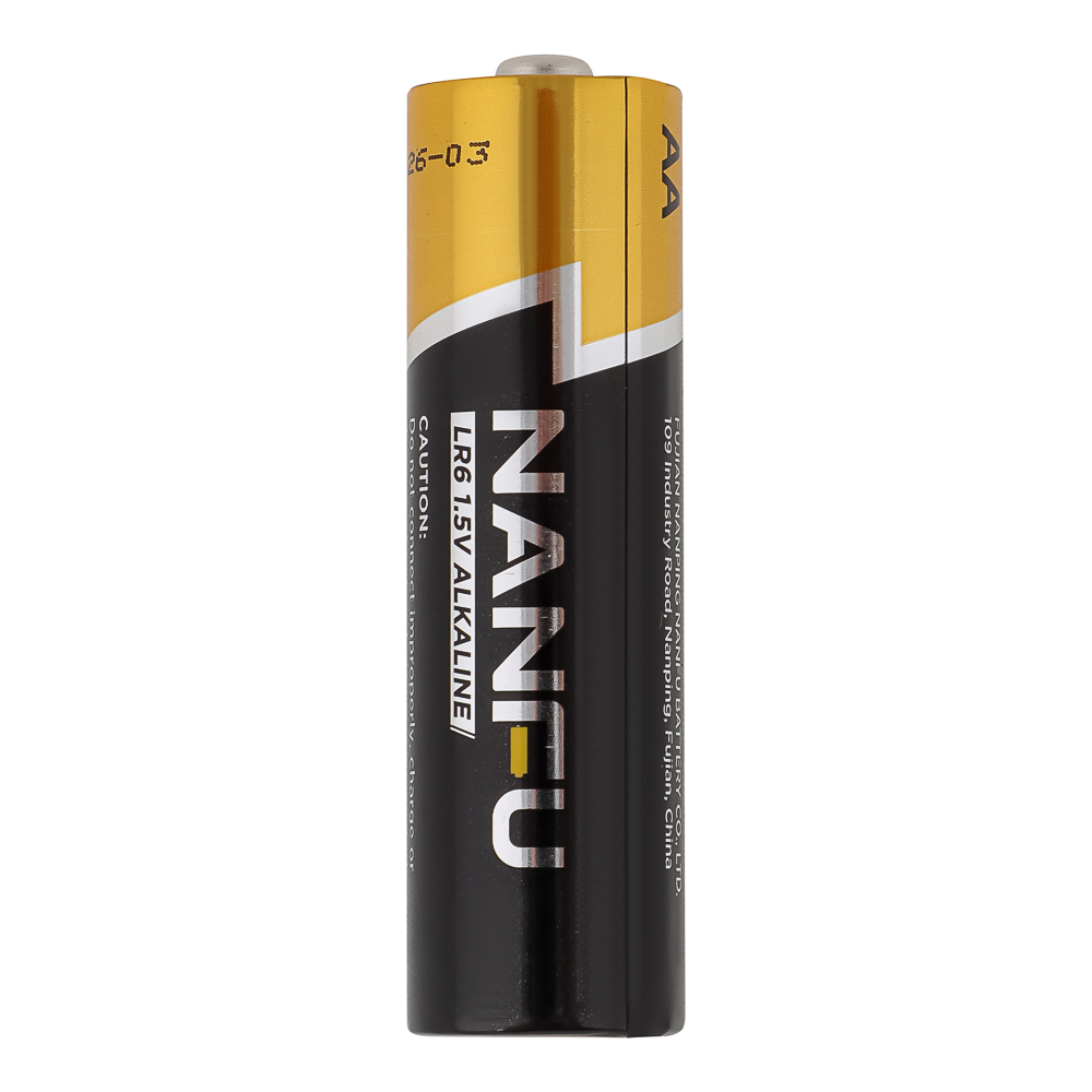 Батарейки AA Nanfu (LR6) 4шт в блистере, щелочные 1.5В, высокой ёмкости, арт.№ 917-136