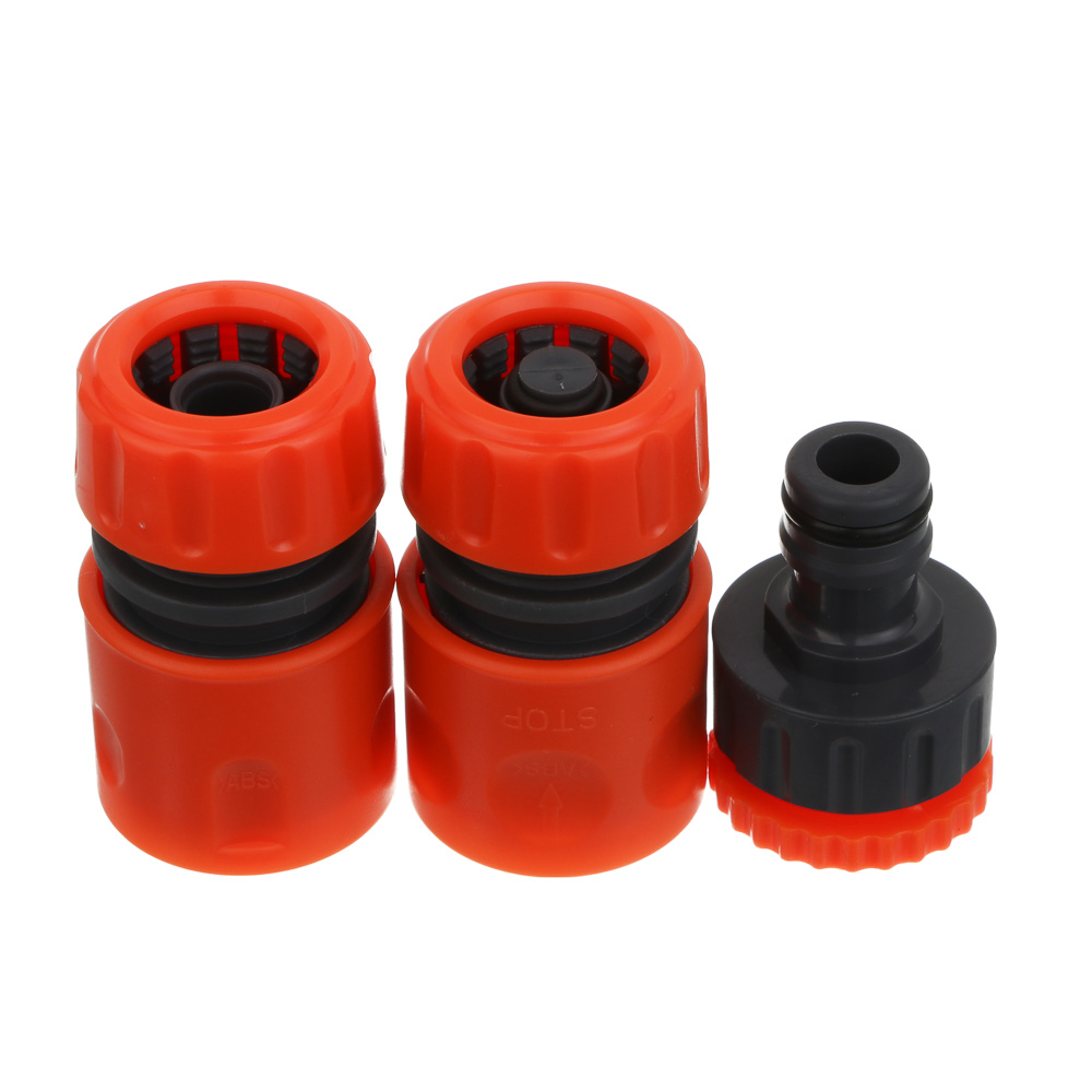 INBLOOM Набор садовый для полива (пистолет 8 реж- 1шт., 1/2" коннектор 2шт., 1/2"-3/4" штуцер-1шт.),, арт.№ 161-021