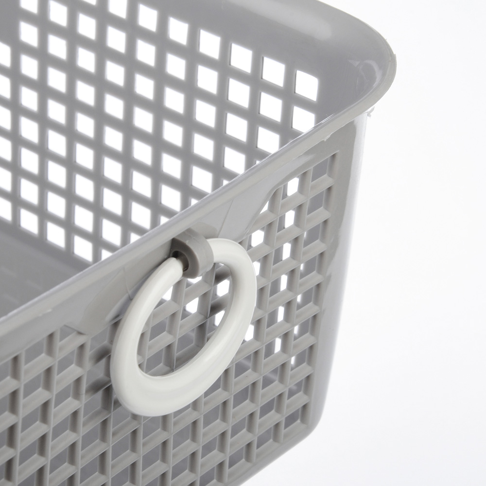 Блок для хранения мелочей "Корзина", 26x14x9см, пластик, 3 цвета, арт.3536, арт.№ 444-213