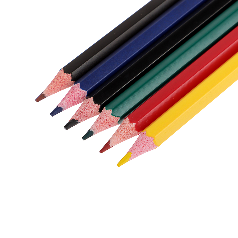 Карандаши 6цв. ClipStudio шестигранные заточ., пластик, в карт.кор. с подвесом, арт.№ 583-168