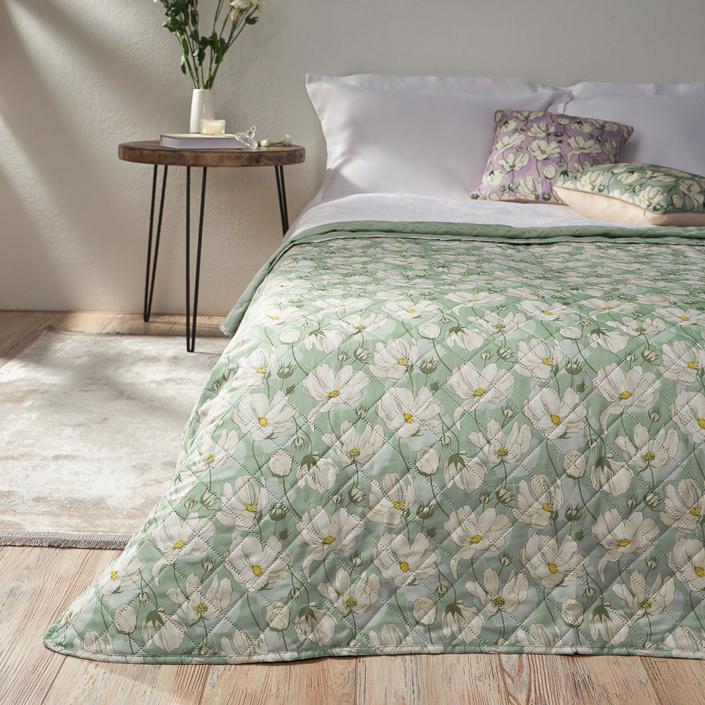 PROVANCE Дейзи Покрывало стеганое 180х200см, 100% полиэстер, 2 дизайна, арт.№ 488-129