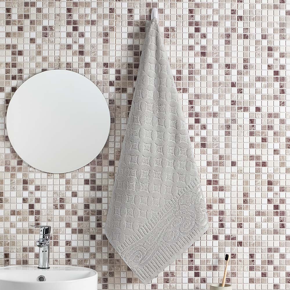 PROVANCE Фрэя Полотенце махровое, 100% хлопок, 70х130см, 465гр/м, серый, арт.№ 484-157