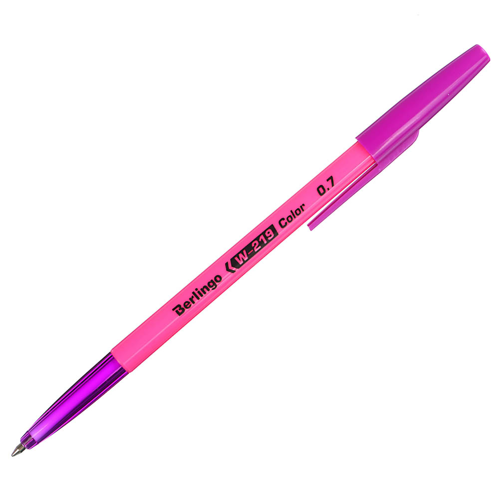 Ручка шариковая "W-219 Колор" синяя, 0,7мм, пластик, 4 цвета корпуса, CBp_70912, арт.№ 627-126