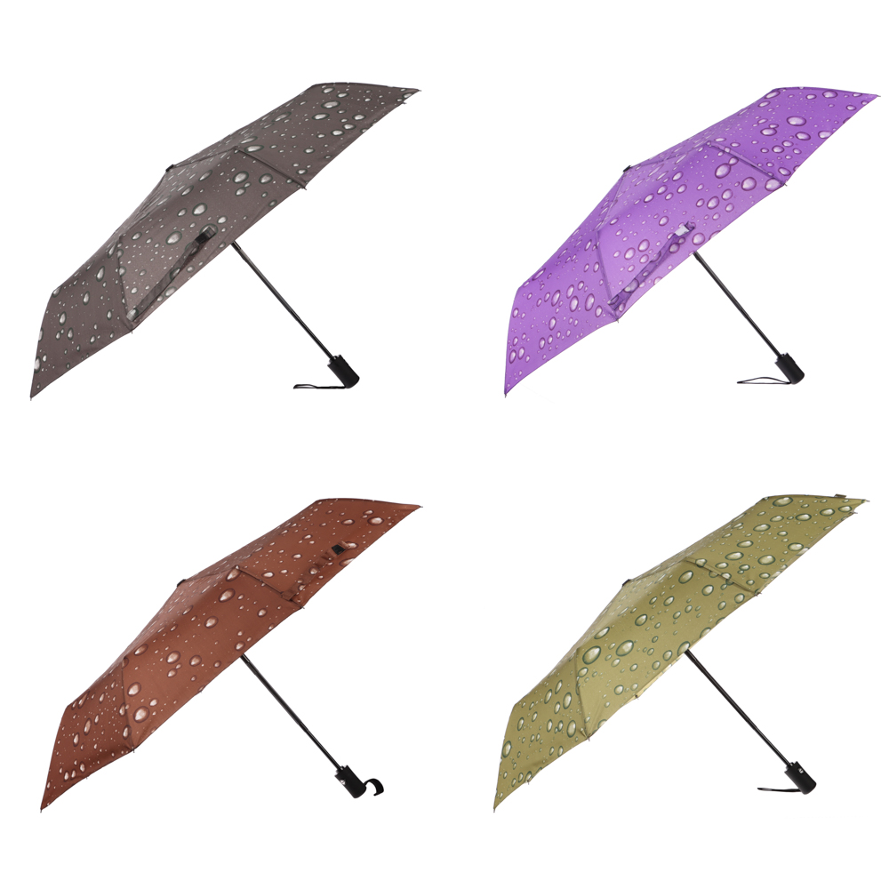 Зонт универсальный, автомат, металл, пластик, эпонж, d96см, 8 спиц, 4 цвета, А2024-2, арт.№ 302-018