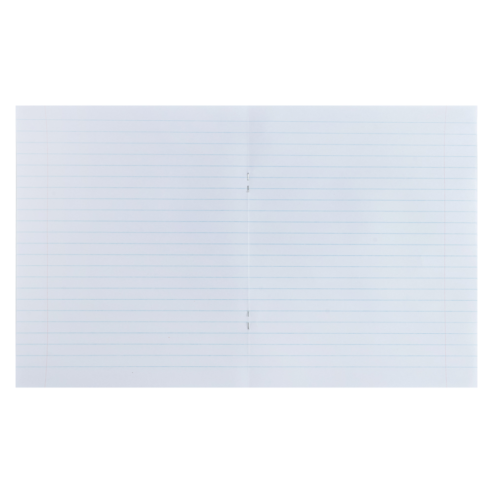 Тетрадь школьная 18 л., в линейку, БЕЛЫЕ ЛИСТЫ, ЗЕЛЕНАЯ обложка, скрепка, арт.№ 526-346